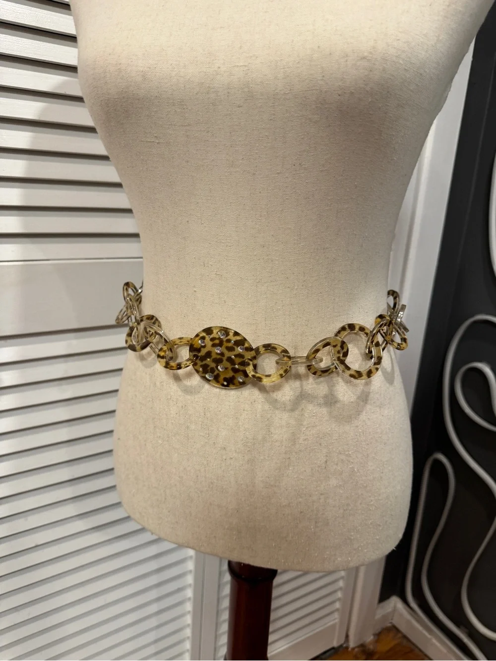 Tortoiseshell Chain Link Waist Belt - Women Accessories